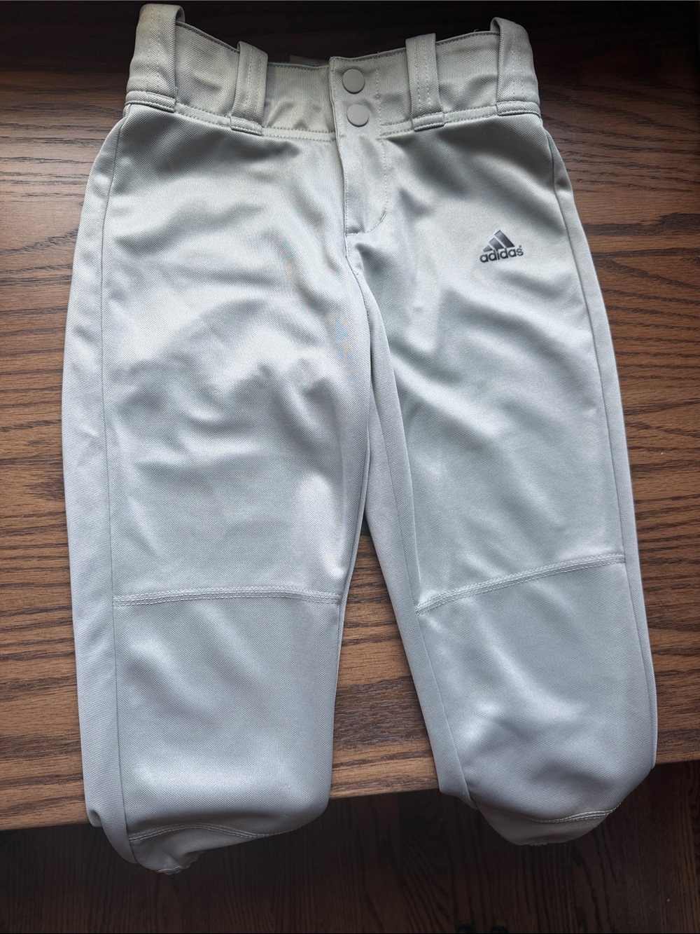 adidas White Youth Baseball Shorts with Belt Loops